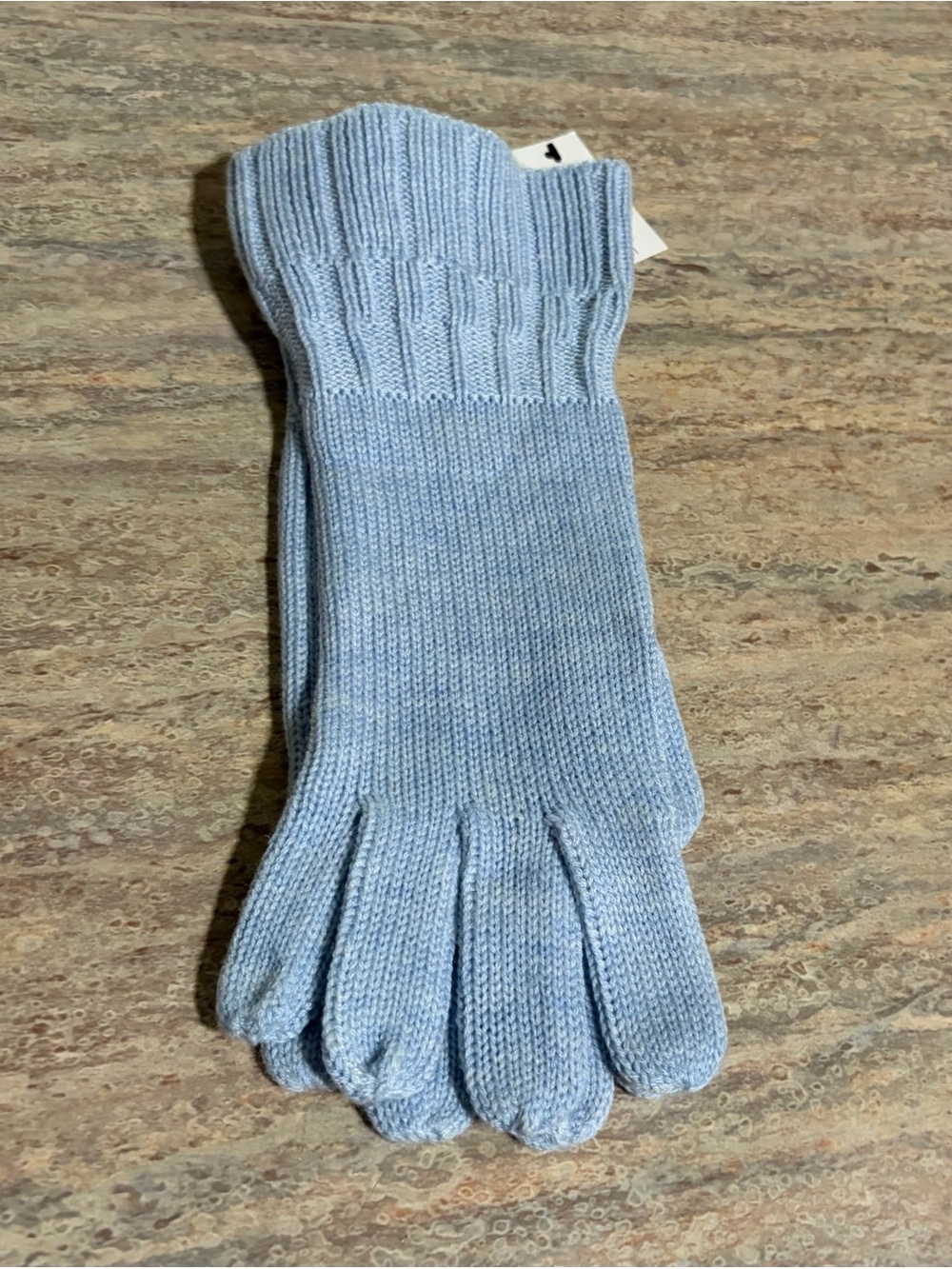 NWT Talbots Light Blue Knit Gloves - Classic Winter Accessory